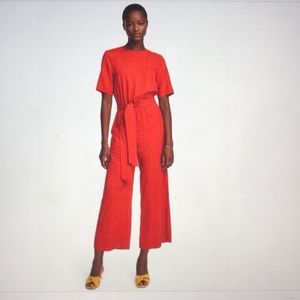 H&M Red Wide Leg Jumpsuit Size 14